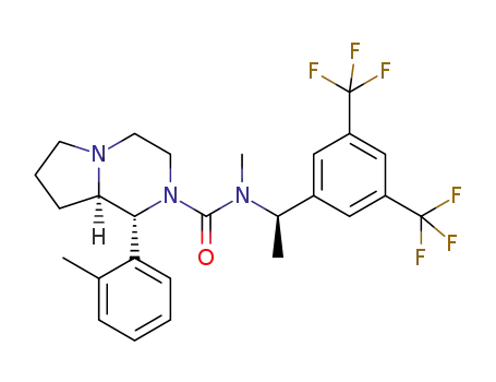 N-[(1R)-1-[3,5-bis(trifluoromethyl)phenyl]ethyl]-N-methyl-1-(2-methylphenyl)octahydropyrrolo[1,2-a]piperazine-2-carboxamide
