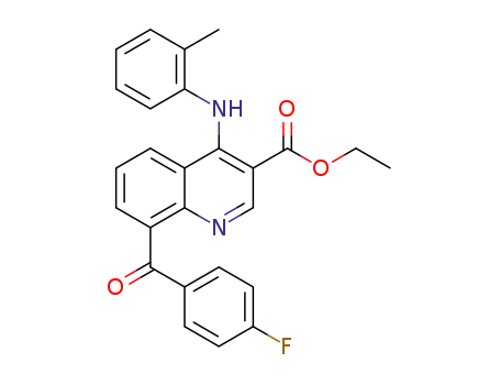 Molecular Structure of 170152-21-3 (ethyl 8-(4-fluorobenzoyl)-4-(o-tolylamino)quinoline-3-carboxylate)