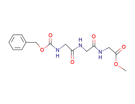 Molecular Structure of 13443-59-9 (Glycine, N-[N-[N-[(phenylmethoxy)carbonyl]glycyl]glycyl]-, methyl ester)