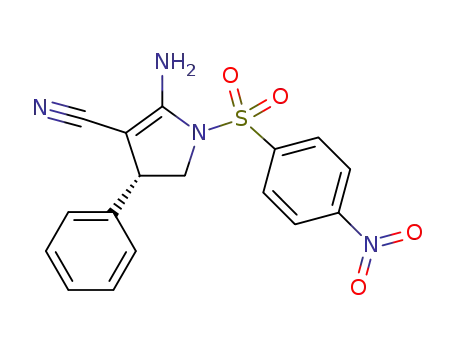 (R)-2-amino-1-(4-nitrophenylsulfonyl)-4-phenyl-4,5-dihydro-1H-pyrrole-3-carbonitrile