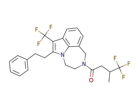 4,4,4-trifluoro-3-methyl-1-(6-phenethyl-7-(trifluoromethyl)-3,4-dihydro-[1,4]diazepino[6,7,1-hi]indol-2(1H)-yl)butan-1-one