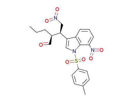 (S)-2-((R)-2-nitro-1-(7-nitro-1-tosyl-1H-indol-3-yl)ethyl)pentanal