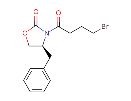 Molecular Structure of 1424402-18-5 ((S)-4-benzyl-3-(4-bromobutanoyl)oxazolidin-2-one)