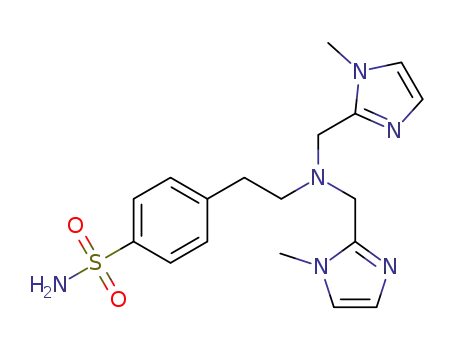 Molecular Structure of 1228927-49-8 (4-(2-(bis((1-methyl-1H-imidazol-2-yl)methyl)amino)ethyl) benzenesulfonamide)