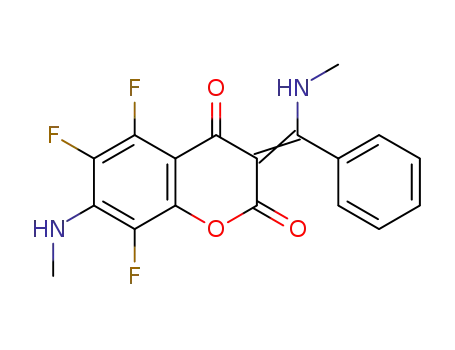 7-(methylamino)-3-[(methylamino)(phenyl)methylidene]-5,6,8-trifluoro-2H-chromene-2,4(3H)-dione