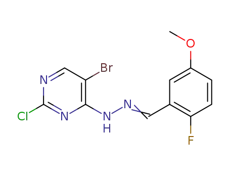 2-(2-fluoro-5-methoxybenzylidene)-1-(5-bromo-2-morpholinopyrimidin-4-yl)hydrazine
