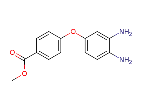 Molecular Structure of 24002-80-0 (METHYL 4-(3,4-DIAMINOPHENOXY)BENZENECARBOXYLATE)