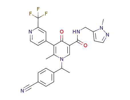 C<sub>27</sub>H<sub>23</sub>F<sub>3</sub>N<sub>6</sub>O<sub>2</sub>