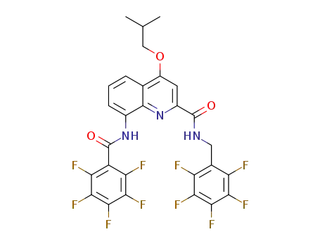 4-isobutoxy-8-(pentafluorobenzamido)-N-(pentafluorobenzyl)quinoline-2-carboxamide