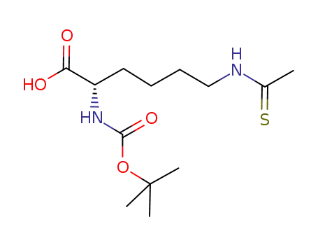 Molecular Structure of 1125843-10-8 (N<SUP>2</SUP>-(tert-butoxycarbonyl)-N<SUP>6</SUP>-ethanethioyl-L-lysine)