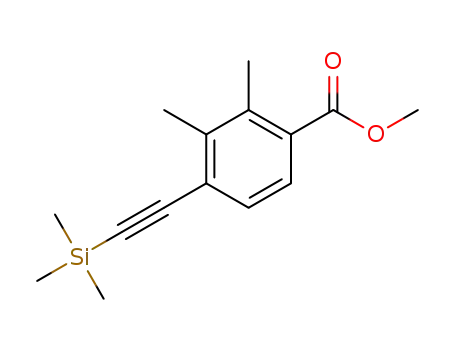 Molecular Structure of 1427286-56-3 (methyl 2,3-dimethyl-4-(2-trimethylsilylethyn-1-yl)benzoate)