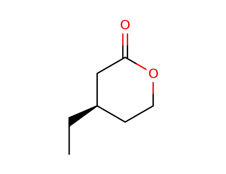 Molecular Structure of 71301-88-7 (2H-Pyran-2-one, 4-ethyltetrahydro-, (R)-)