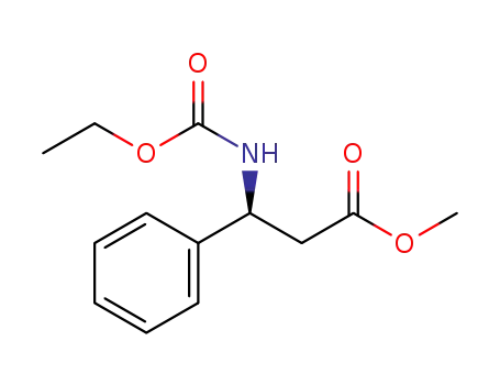 Molecular Structure of 1425666-80-3 ((S)-methyl 3-(ethoxycarbonylamino)-3-phenylpropanoate)