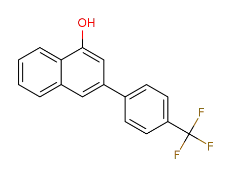 Molecular Structure of 1412902-40-9 (3-(4-(trifluoromethyl)phenyl)naphthalen-1-ol)
