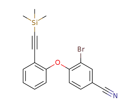 3-bromo-4-(2-((trimethylsilyl)ethynyl)phenoxy)benzonitrile
