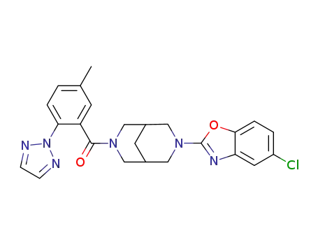 (7-(5-chlorobenzo[d]oxazol-2-yl)-3,7-diazabicyclo[3.3.1]nonan-3-yl)(5-methyl-2-(2H-1,2,3-triazol-2-yl)phenyl)methanone