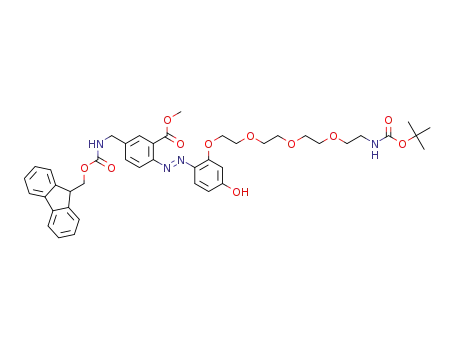 (E)-methyl 5-(((((9H-fluoren-9-yl)methoxy)carbonyl)amino)methyl)-2-((2-((2,2-dimethyl-4-oxo-3,8,11,14-tetraoxa-5-azahexadecan-16-yl)oxy)-4-hydroxyphenyl)diazenyl)benzoate