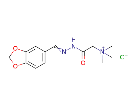 Molecular Structure of 6958-17-4 (2-[(2E)-2-(1,3-benzodioxol-5-ylmethylidene)hydrazinyl]-N,N,N-trimethyl-2-oxoethanaminium)