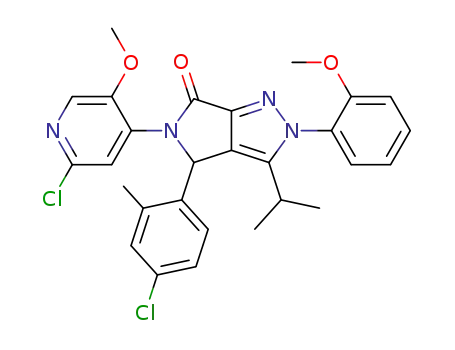 5-(2-chloro-5-methoxy-pyridin-4-yl)-4-(4-chloro-2-methyl-phenyl)-3-isopropyl-2-(2-methoxy-phenyl)-4,5-dihydro-2H-pyrrolo[3,4-c]pyrazol-6-one