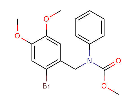 Molecular Structure of 1449388-47-9 (methyl 2-bromo-4,5-dimethoxybenzyl(phenyl)carbamate)