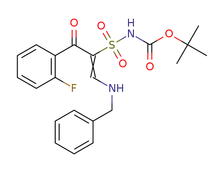tert-butyl [3-(2-fluorophenyl)-1-((benzylamino)-3-oxoprop-1-en-2-yl)]sulfonylcarbamate