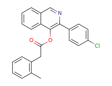 Molecular Structure of 1429654-37-4 (3-(4-chlorophenyl)isoquinolin-4-yl 2-(o-tolyl)acetate)