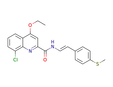 (E)-8-chloro-4-ethoxy-N-(4-(methylthio)styryl)quinoline-2-carboxamide