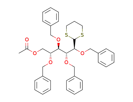 6-O-acetyl-2,3,4,5-tetra-O-benzyl-D-altrose propane-1,3-diyldithioacetal