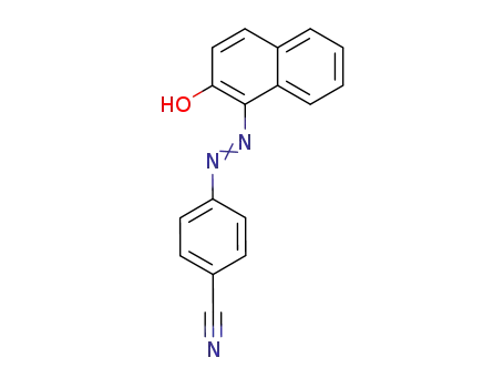 Molecular Structure of 21856-55-3 (Benzonitrile, 4-[(2-hydroxy-1-naphthalenyl)azo]-)