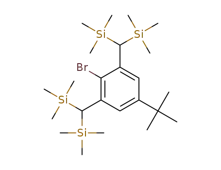 Molecular Structure of 1609376-04-6 (2-bromo-5-(t-butyl)-1,3-bis[bis(trimethylsilyl)methyl]benzene)