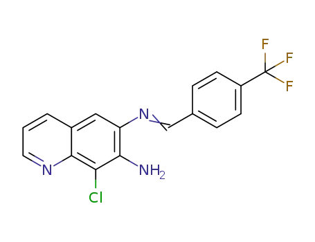Molecular Structure of 1621480-71-4 (8-chloro-N<SUP>6</SUP>-(4-(trifluoromethyl)benzylidene)quinoline-6,7-diamine)