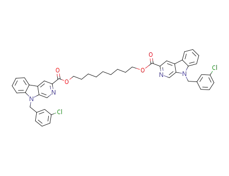 Molecular Structure of 1427019-03-1 (1,9-bis[9-(3-chlorobenzyl)-β-carboline-3-carboxylic acid]nonanediyl ester)