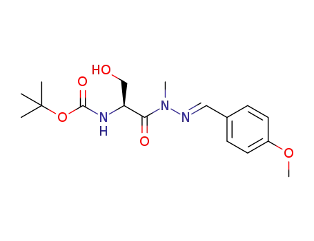 tert-butyl (2S)-3-hydroxy-1-[(2E)-2-(4-methoxybenzylidene)-1-methylhydrazinyl]-1-oxopropan-2-ylcarbamate