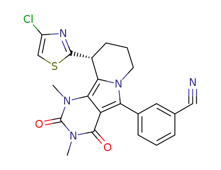 (R)-3-(10-(4-chlorothiazol-2-yl)-1,3-dimethyl-2,4-dioxo-1,2,3,4,7,8,9,10-octahydropyrimido[4,5-a]indolizin-5-yl)benzonitrile