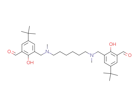 Benzaldehyde,
3,3'-[1,6-hexanediylbis[(methylimino)methylene]]bis[5-(1,1-dimethylethyl
)-2-hydroxy-