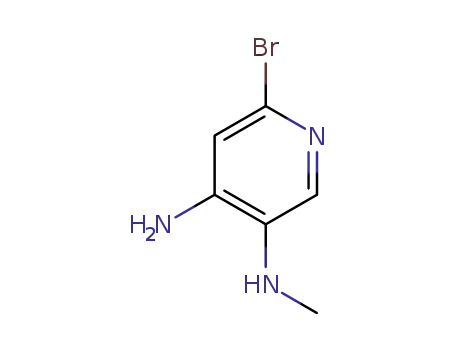 Molecular Structure of 1218997-22-8 (6-bromo-N<SUP>3</SUP>-methylpyridine-3,4-diamine)