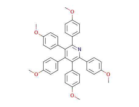 Molecular Structure of 1639431-14-3 (2,3,4,5,6-pentakis(4-methoxyphenyl)pyridine)