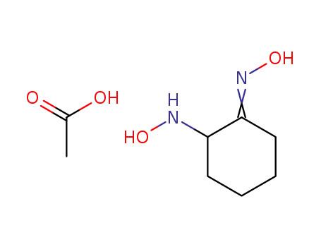 Molecular Structure of 13785-65-4 (2-(hydroxyamino)cyclohexan-1-one oxime acetate)