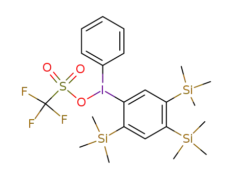 Molecular Structure of 1026471-76-0 ((phenyl)[2,4,5-tris(trimethylsilyl)phenyl]iodonium triflate)