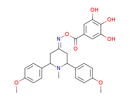 Molecular Structure of 1461755-64-5 (2,6-bis(4-methoxyphenyl)-1-methylpiperidin-4-one O-3,4,5-trihydroxybenzoyloxime)
