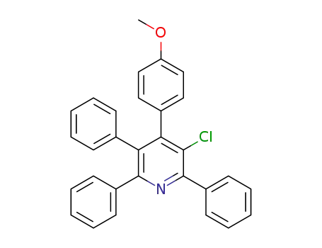 Molecular Structure of 1639431-68-7 (3-chloro-4-(4-methoxyphenyl)-2,5,6-triphenylpyridine)