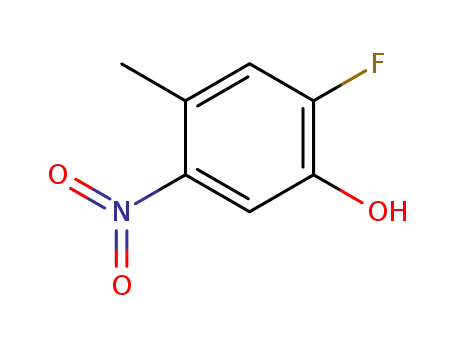 Molecular Structure of 110298-75-4 (2-Fluoro-4-methyl-5-nitrophenol)