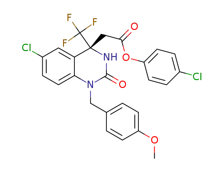 (R)-4-chlorophenyl-2-(6-chloro-1-(4-methoxybenzyl)-2-oxo-4-(trifluoromethyl)-1,2,3,4-tetrahydroquinazolin-4-yl)acetate