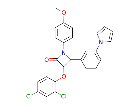 3-(2,4-dichlorophenoxy)-1-(4-methoxyphenyl)-4-[3-(1H-pyrrol-1-yl)phenyl]azetidin-2-one