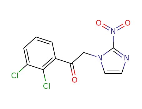 Molecular Structure of 1616406-16-6 (1-(2,3-dichlorophenyl)-2-(2-nitro-1H-imidazol-1-yl)ethanone)