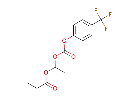 Molecular Structure of 1622940-11-7 (1-({[(4-trifluoromethylphenyl)oxy]carbonyl}oxy)ethyl 2-methylpropanoate)