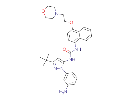 1-(1-(3-aminophenyl)-3-(tert-butyl)-1H-pyrazol-5-yl)-3-(4-(2-morpholinoethoxy)naphthalen-1-yl)urea