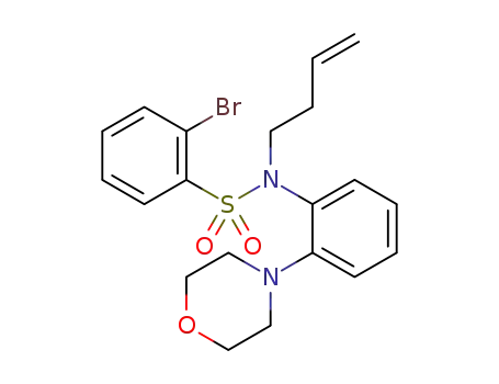 Molecular Structure of 1582316-69-5 (2-bromo-N-(but-3-en-1-yl)-N-(2-morpholinophenyl)benzenesulfonamide)
