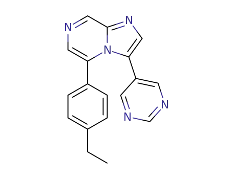 Molecular Structure of 1606131-60-5 (5-(4-ethylphenyl)-3-(pyrimidin-5-yl)imidazo[1,2-a]pyrazine)