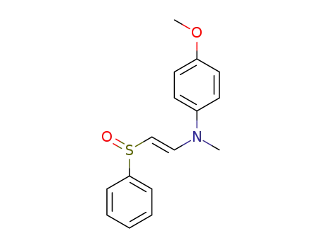 Molecular Structure of 1643531-68-3 ((E)-4-methoxy-N-methyl-N-[(2-phenylsulfinyl)vinyl]aniline)